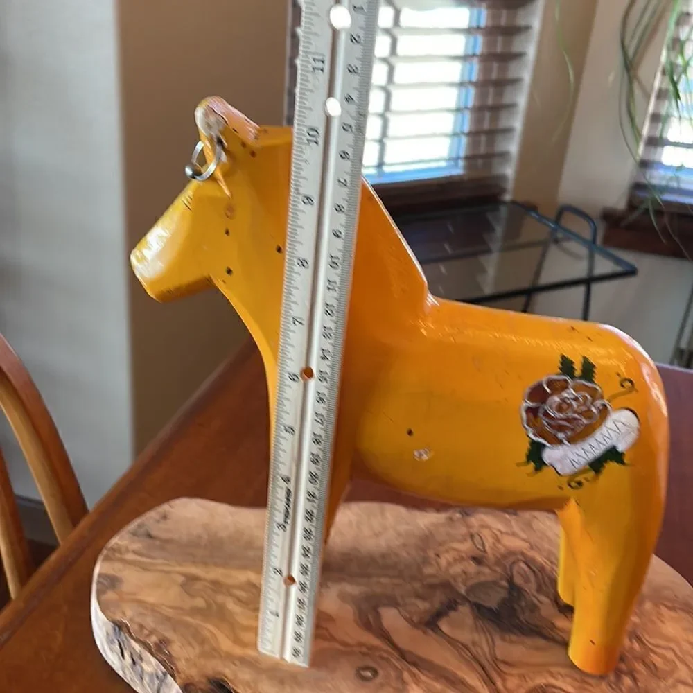 Vintage Ikea Dala Swedish Folk Art Wooden Horse